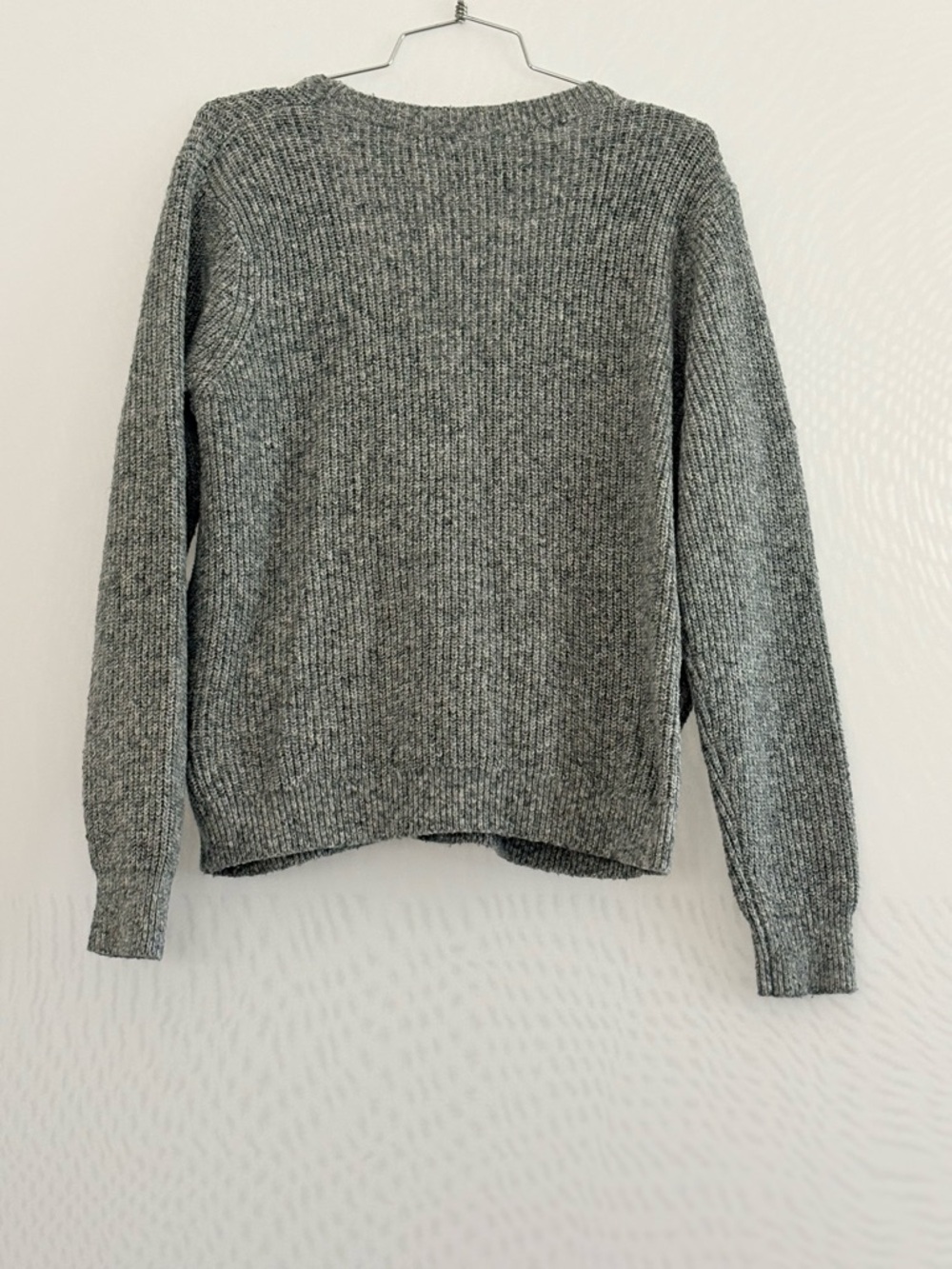 Abercrombie & Fitch Gray Ribbed Wrap Sweater XL - Picture 3 of 6